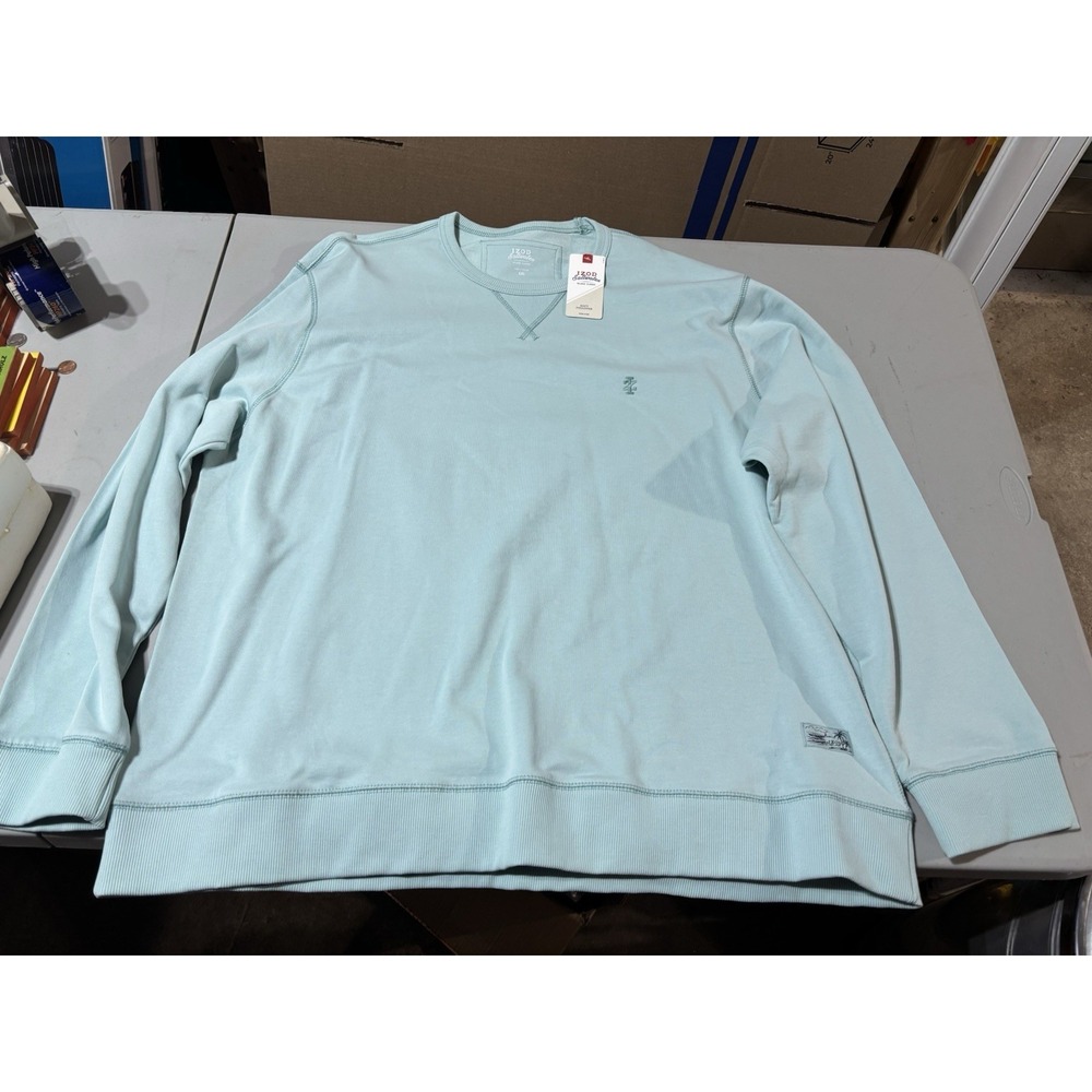 IZOD Men's Saltwater Long Sleeve French Terry Crewneck Sweatshirt, XXL‎ - Picture 2 of 6